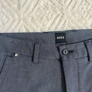 Hugo Boss Charcoal Patterned Trousers